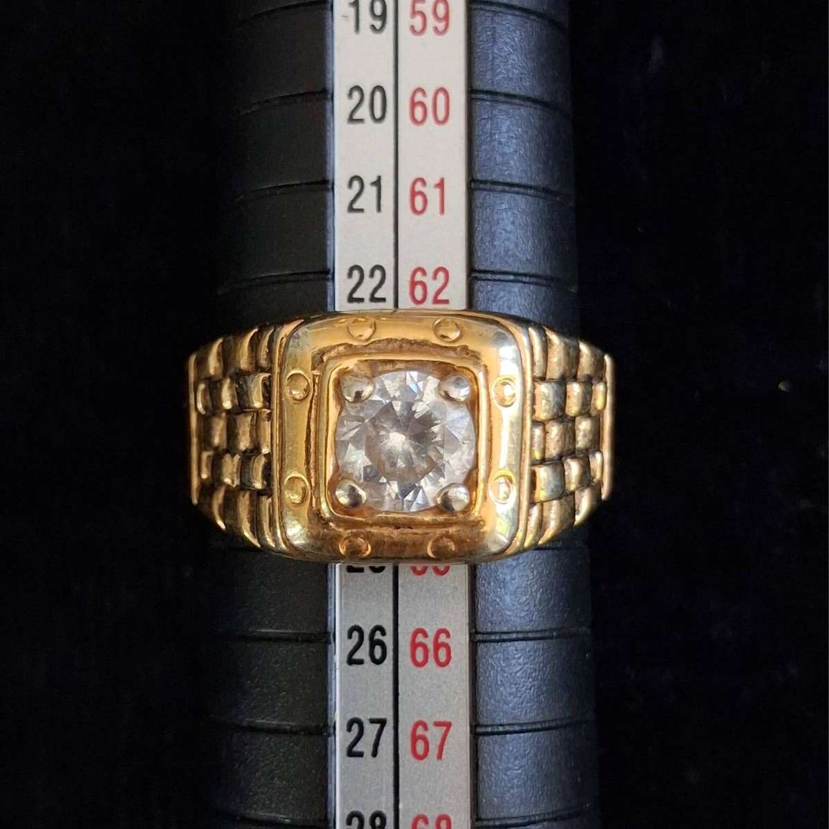 GOLD PLATED 925 SILVER RING - STUNNING -