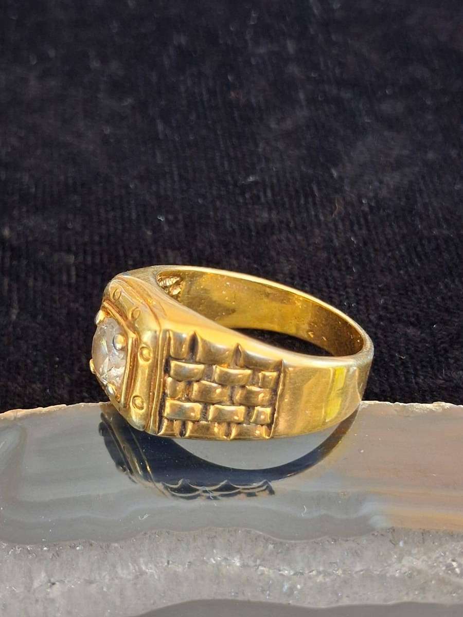 GOLD PLATED 925 SILVER RING - STUNNING -