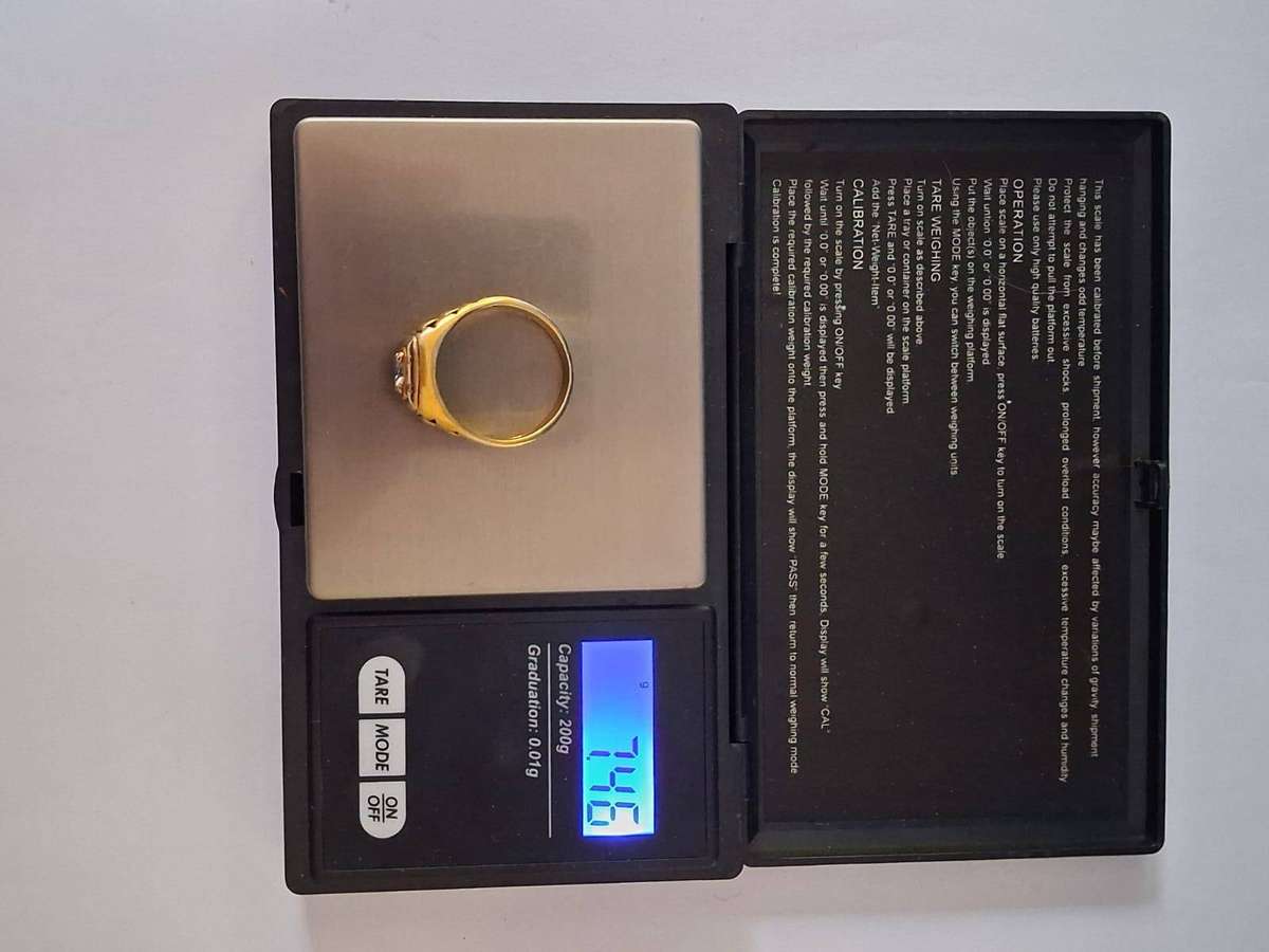 GOLD PLATED 925 SILVER RING - STUNNING -