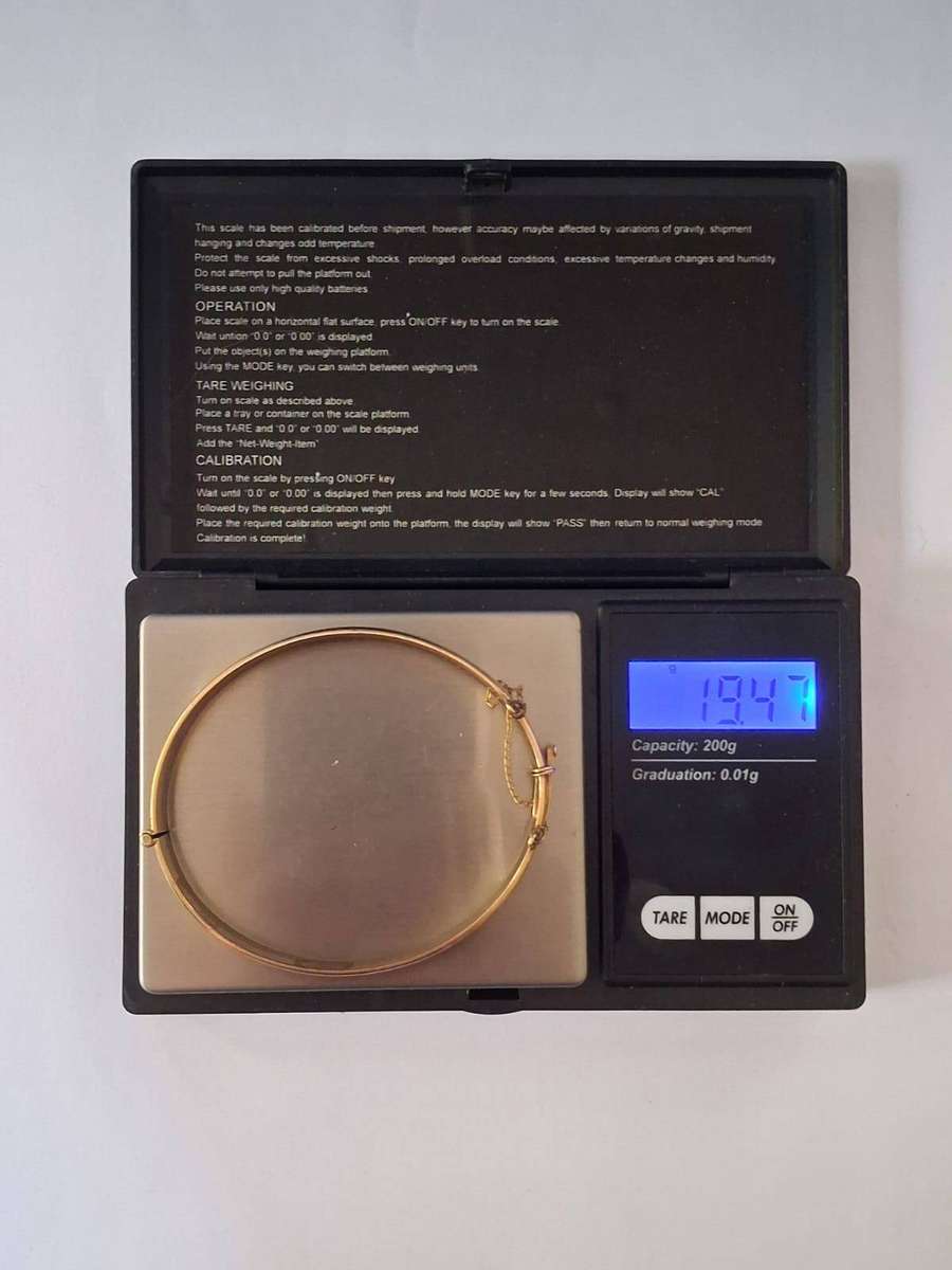 1/5th 9carat GOLD METAL CORE BRACELET ESTIMATE 3,8g 9ct