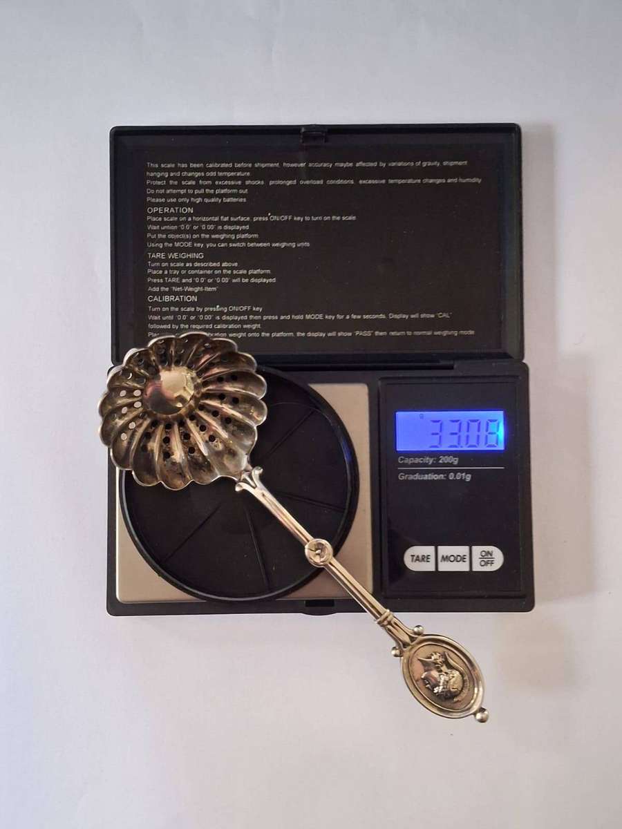 SILVER 925 SUGAR SIFTER SPOON 33grams