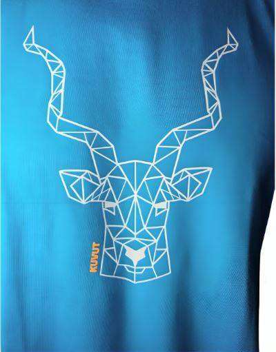 KuVut Geometric Brilliant Blue T-Shirt Size 2XL