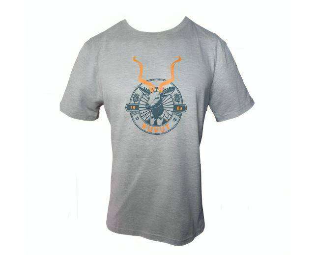 KuVut Vintage Gentleman Grey Melange TShirt Size S