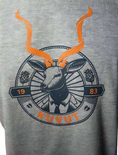 KuVut Vintage Gentleman Grey Melange TShirt Size S