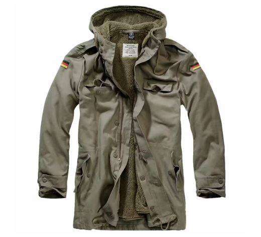 Original German Unisex Parka Jacket + Camo Fleece Hat (4XLarge)