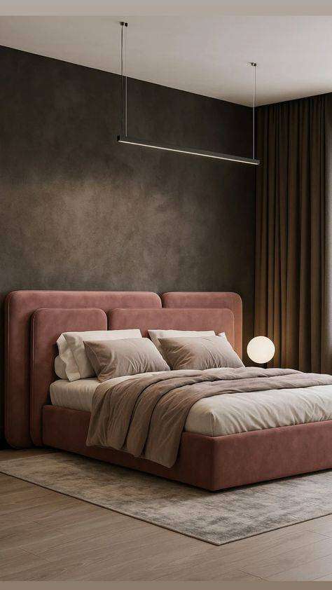 Modern Upholstered Headboard & Base - Queen