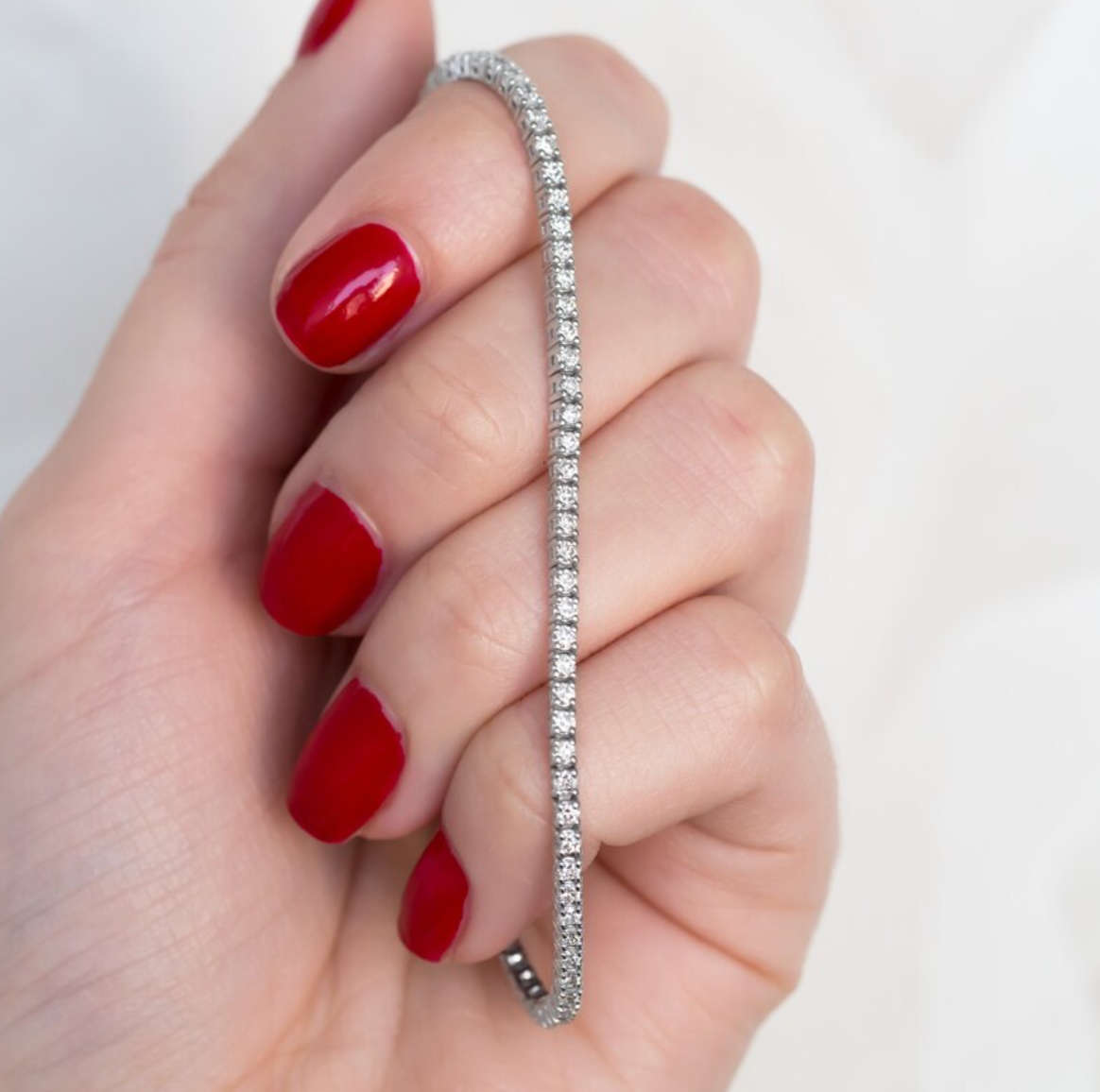 925 Silver Tennis Bracelet - 18cm 2mm