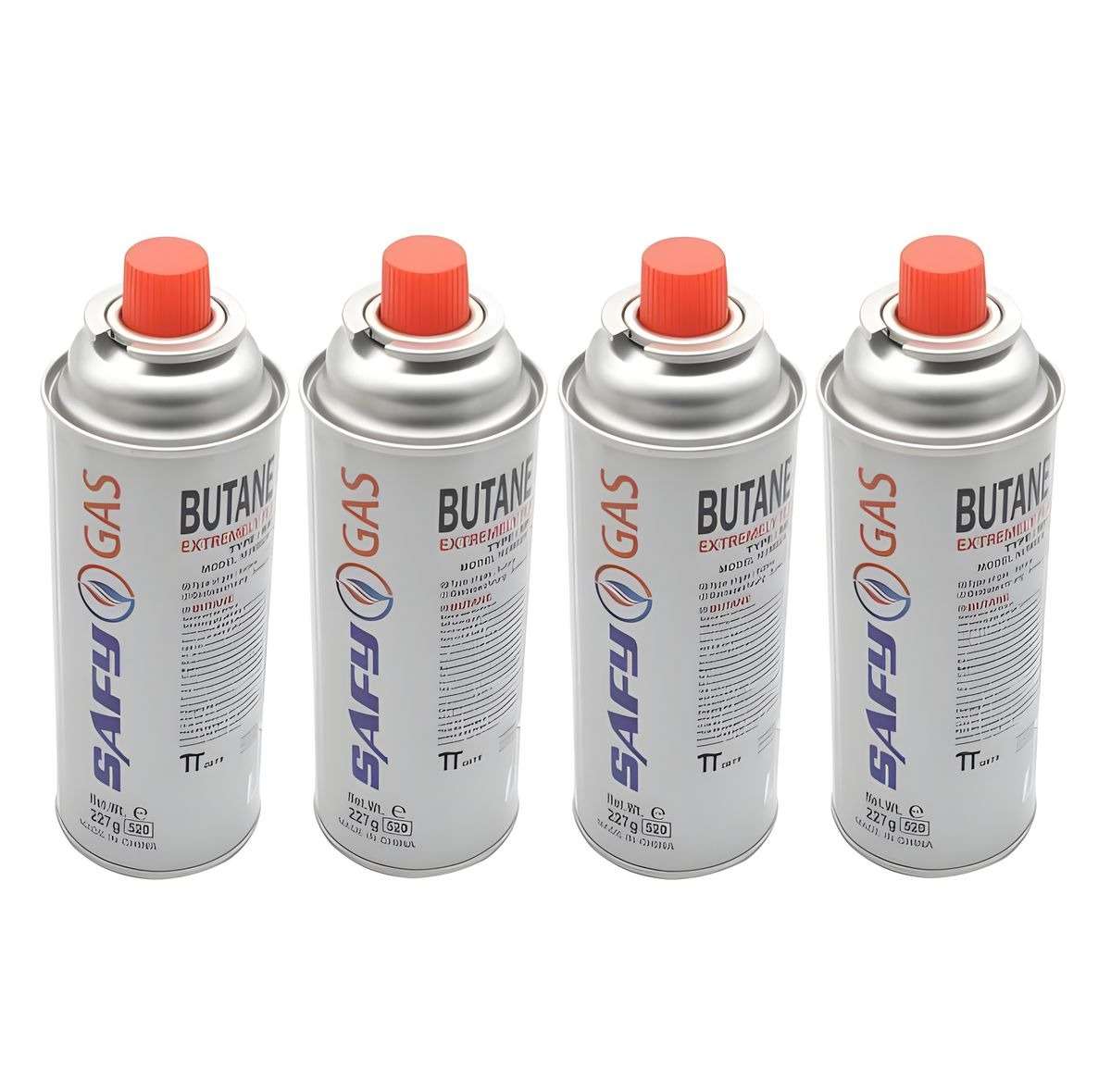 SAFY gas pack of 4  butane canisters 227g
