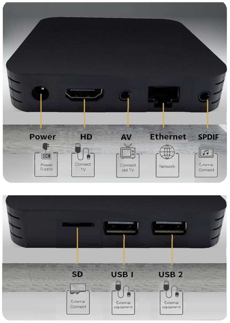 8K Android Tv box android 13 16GB storage with 2GB ram