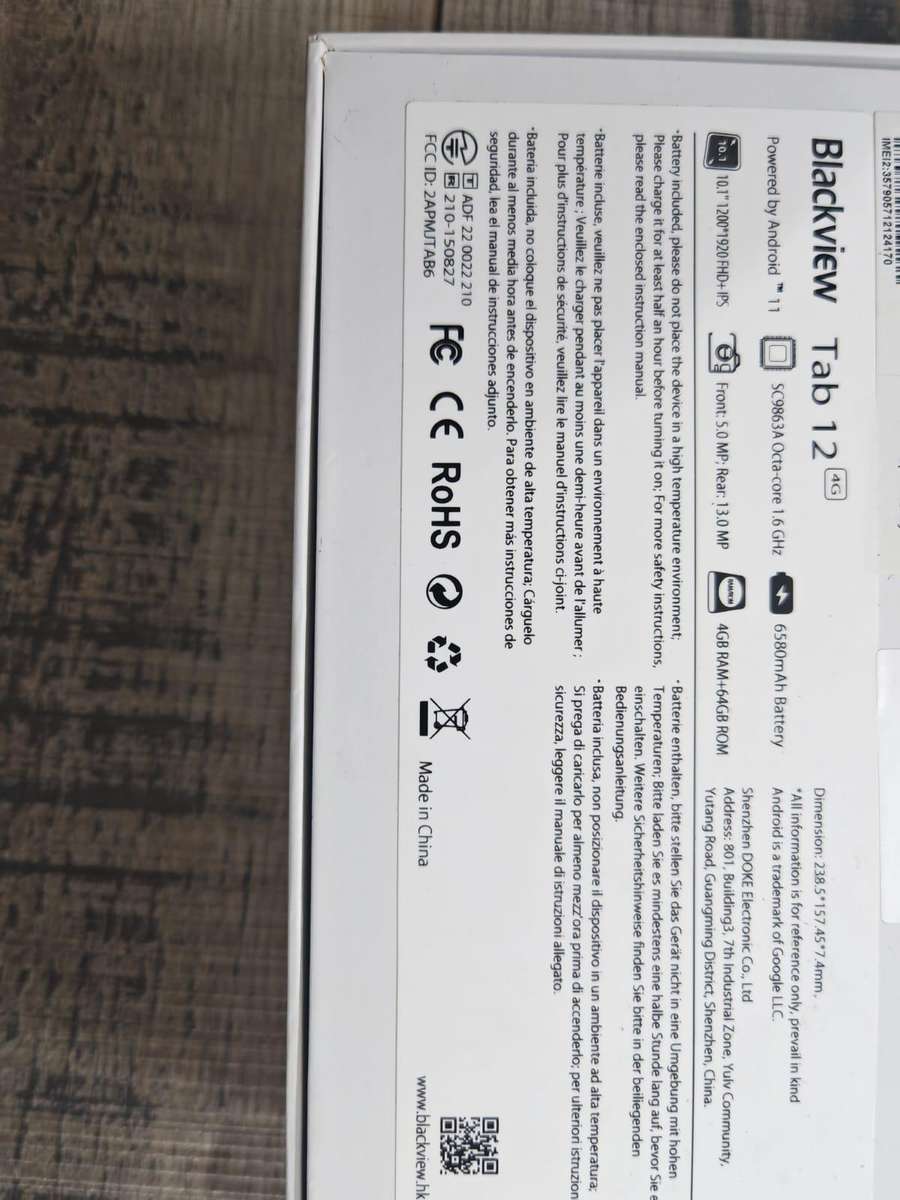 BLACKVIEW Tab 12 10.1-inch 4G Tablet (Dual SIM)