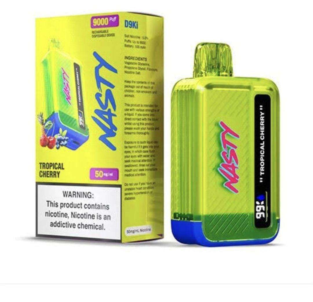 Nasty bar 9000 puffs disposable vape tropical cherry