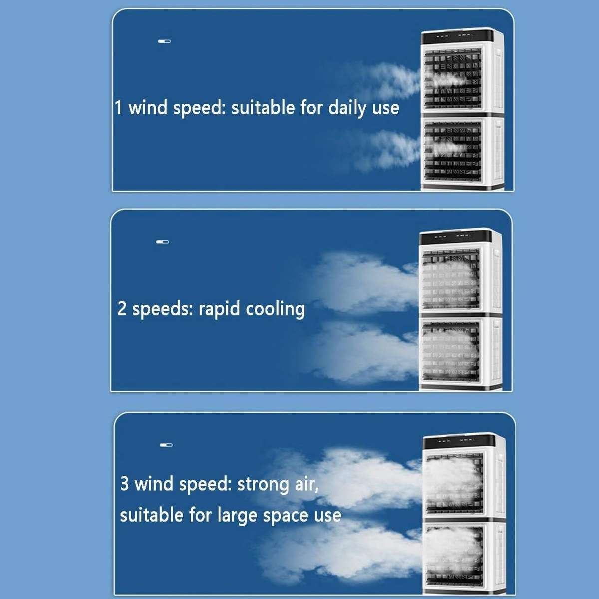 Portable air cooler evaporative air cooler cooling fan with remote