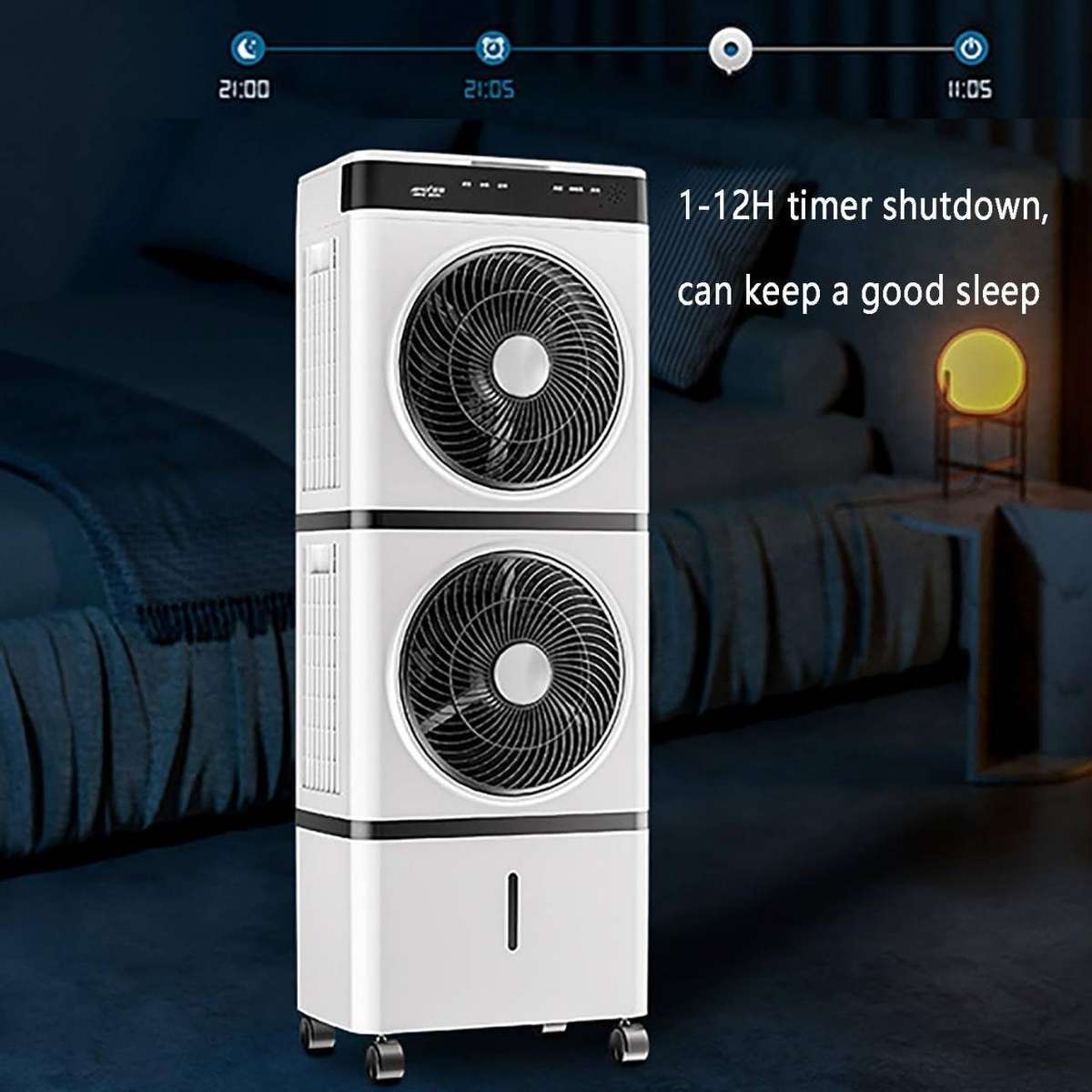 Portable air cooler evaporative air cooler cooling fan with remote