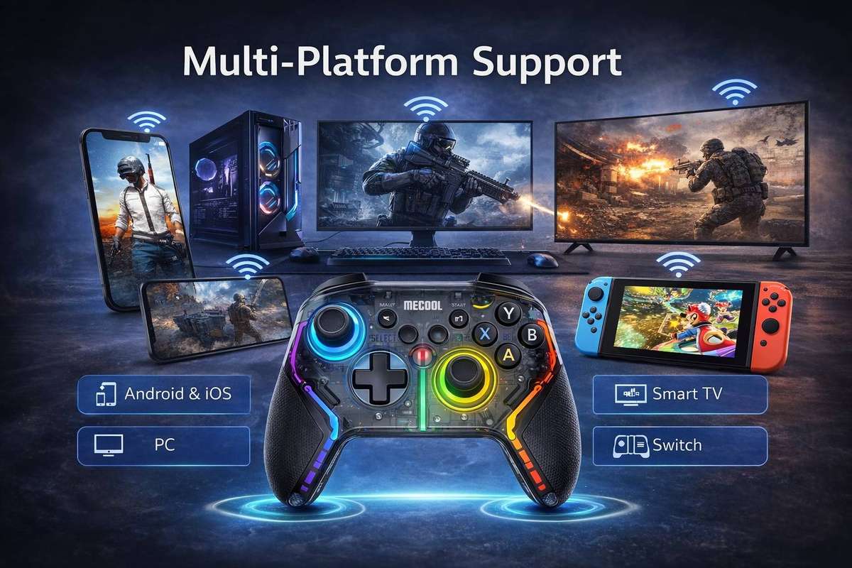 Mecool Wireless RGB game controller GM1 bluetooth gaming gamepad