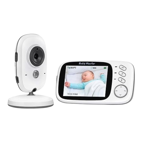 Baby Monitor with 3.2" LCD Display and Rechargeable Battery