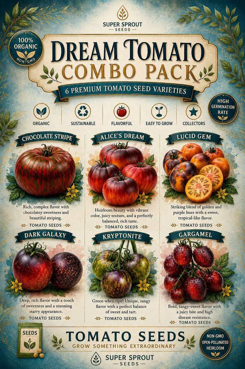 Dream Tomato combo pack x 6 packs 10 seeds each