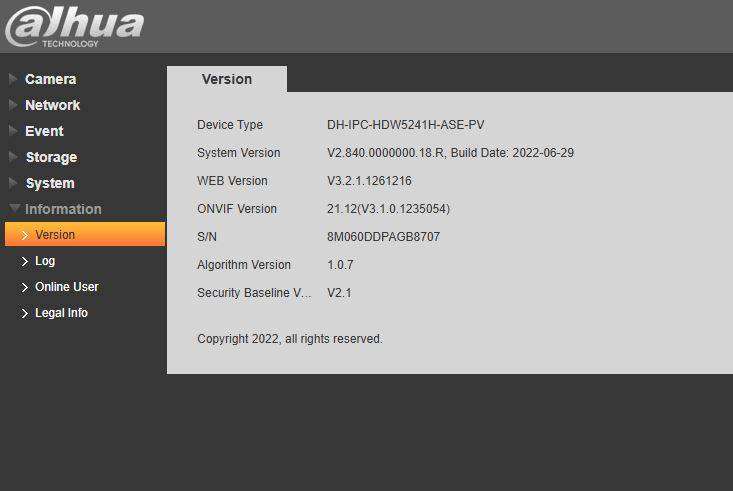 Dahua IPC-HDW5241H-ASE-PV