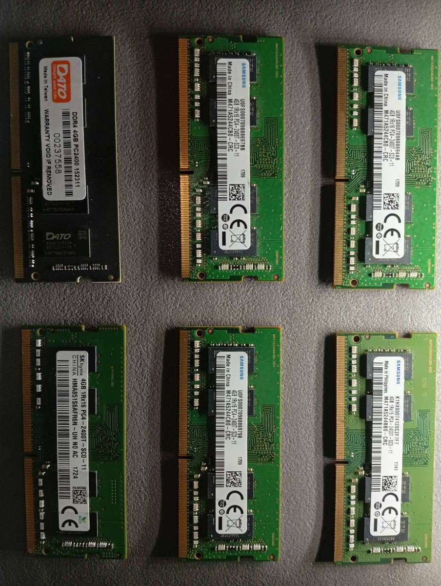 Notebook RAM 4GB DDR4 1Rx16 PC4 - 2400