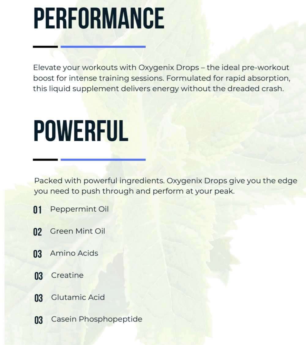 OxyGenix Performance Drops