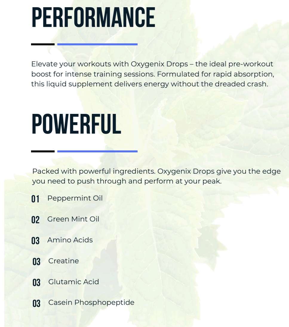 OxyGenix Performance Drops