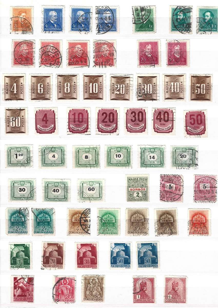 Hungary used stamp collection. Nice package of 13 pages. lots of potential