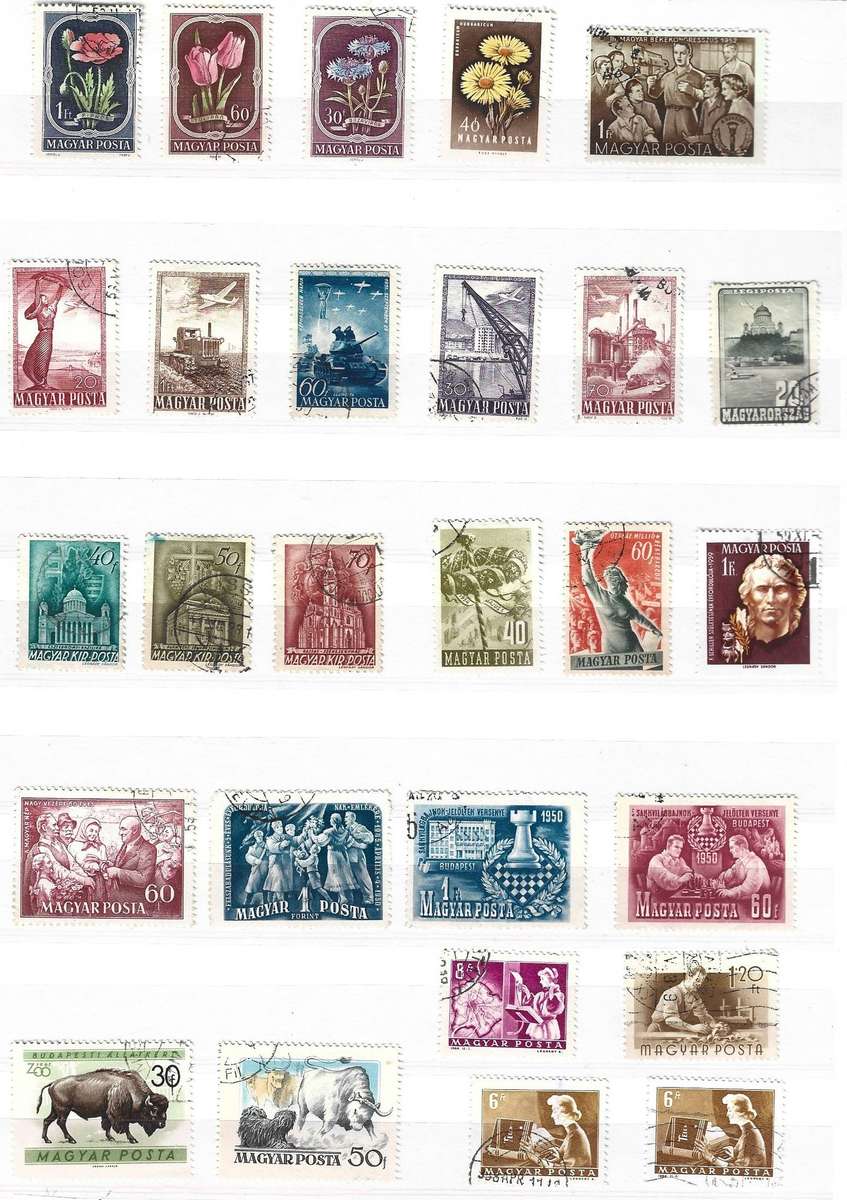 Hungary used stamp collection. Nice package of 13 pages. lots of potential