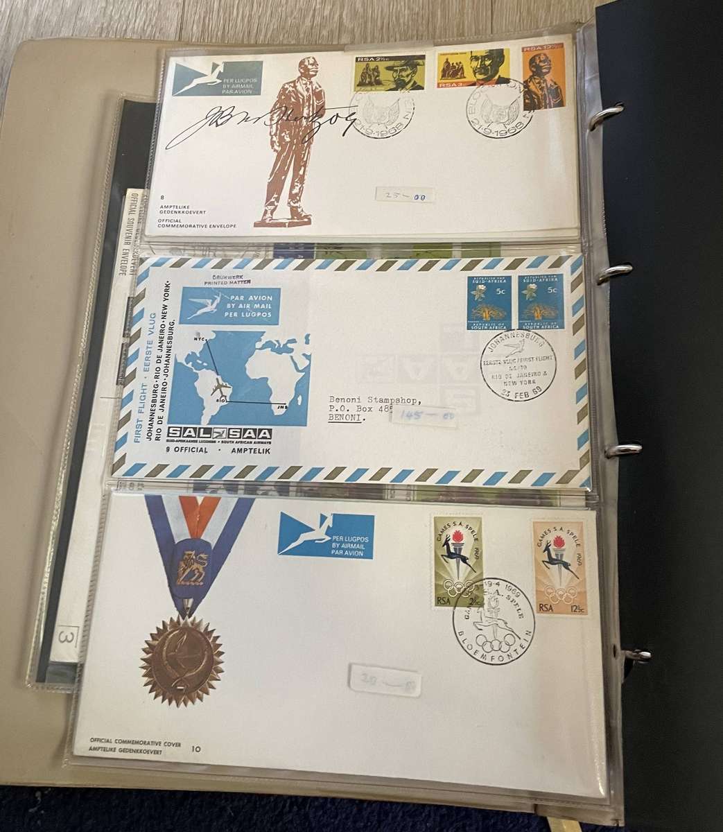 Lot 57 Album full of RSA 1 - 4 series FDC's