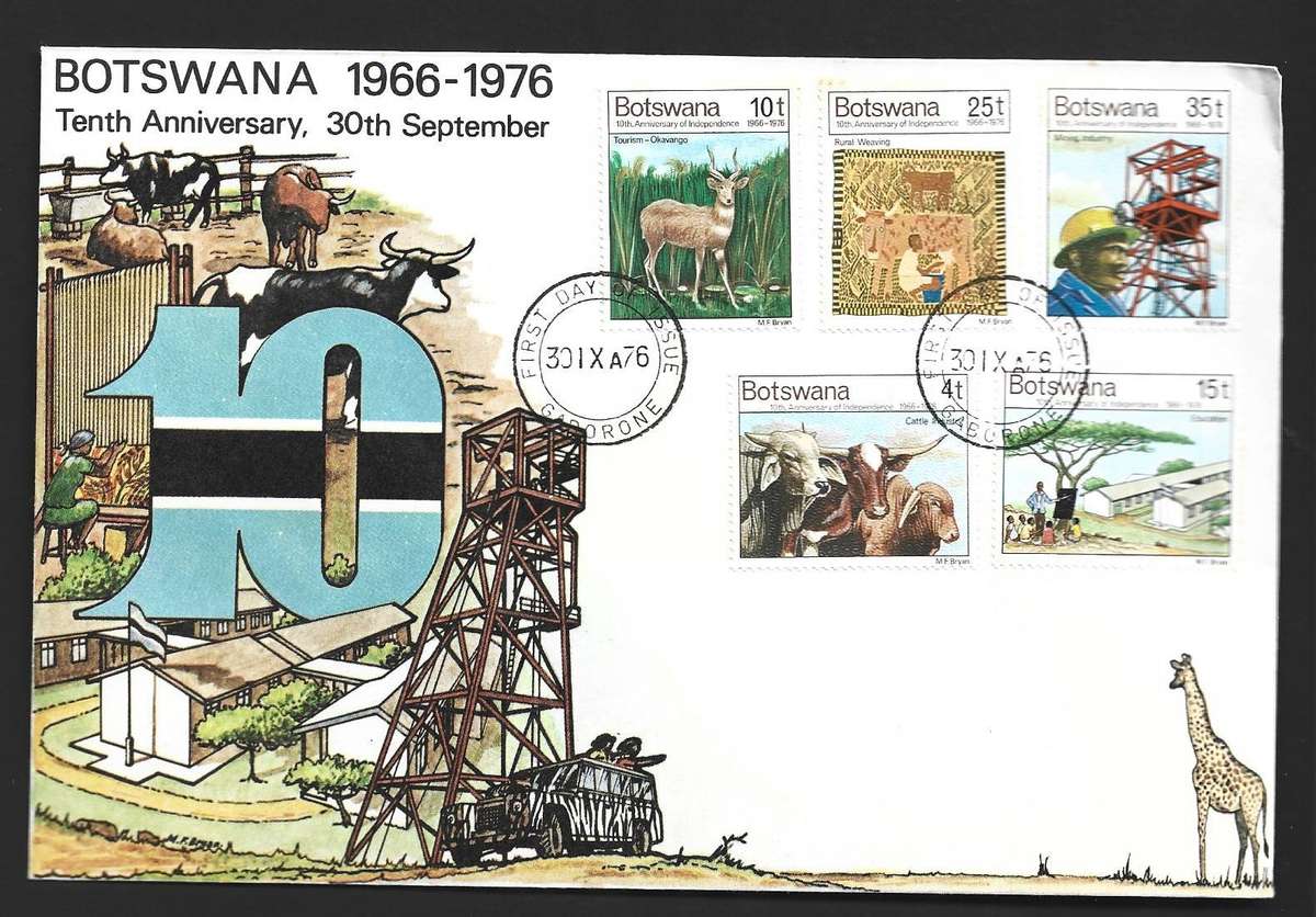 Lot 58 Botswana FDC's.