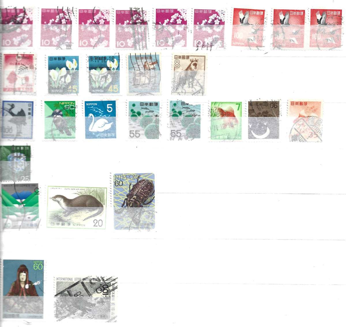 lot e - Japenese selection, the majority are early issues 1900 - 1950. High cv lot.