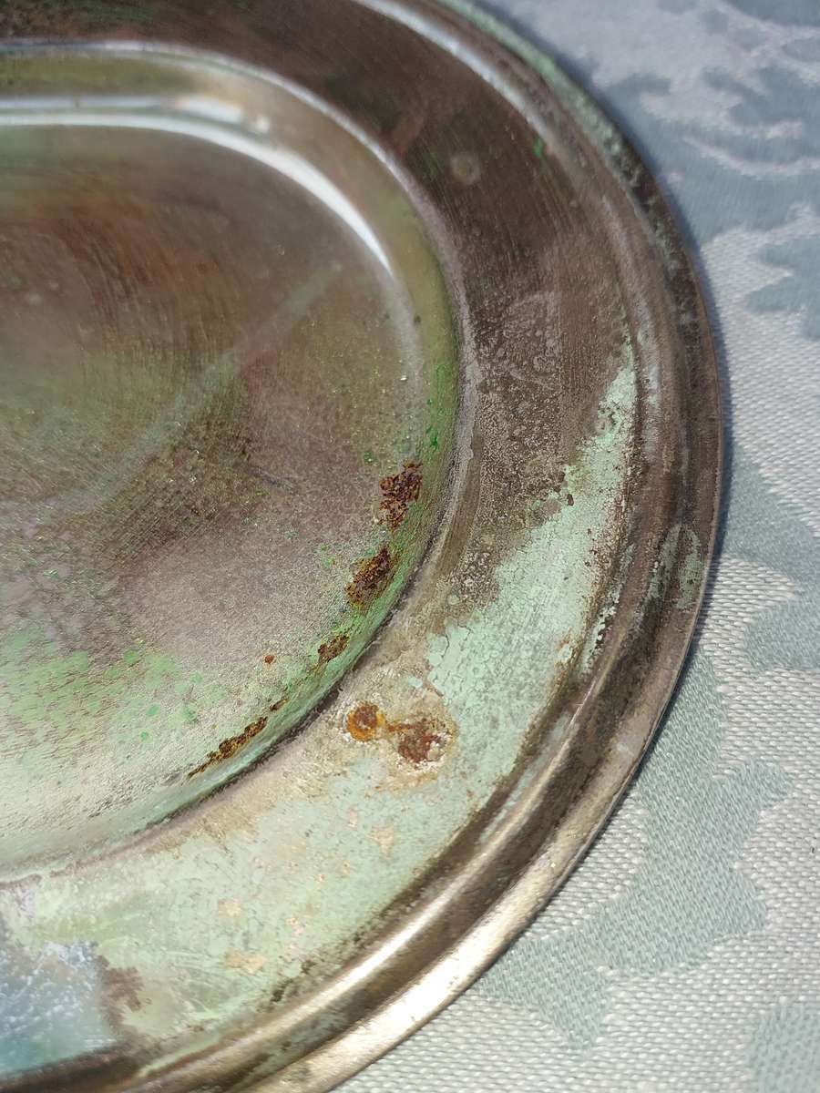 AN OVAL TRAY THAT NEEDS SOME LOVING CARE