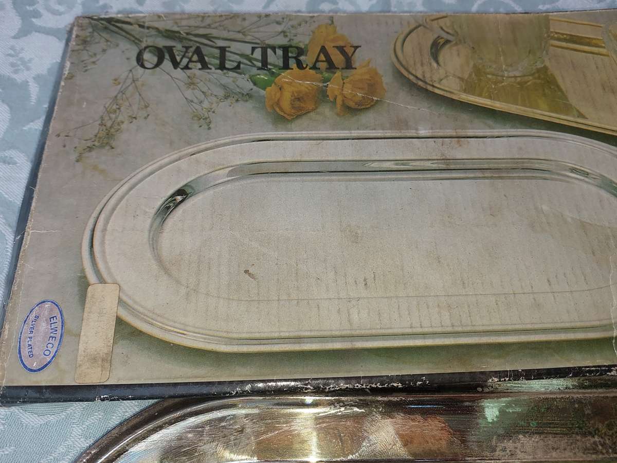 AN OVAL TRAY THAT NEEDS SOME LOVING CARE