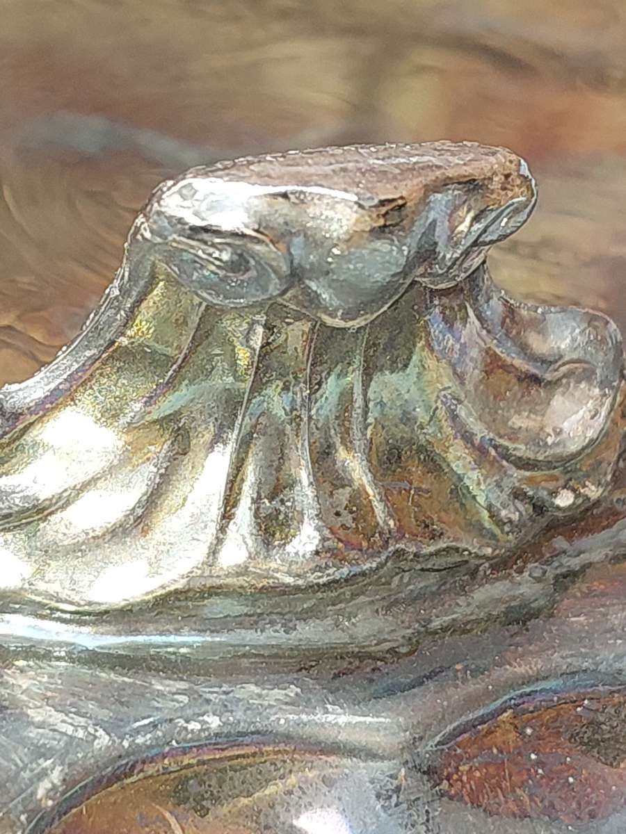 A VICTORIAN STYLE SILVER PLATED SERVING TRAY