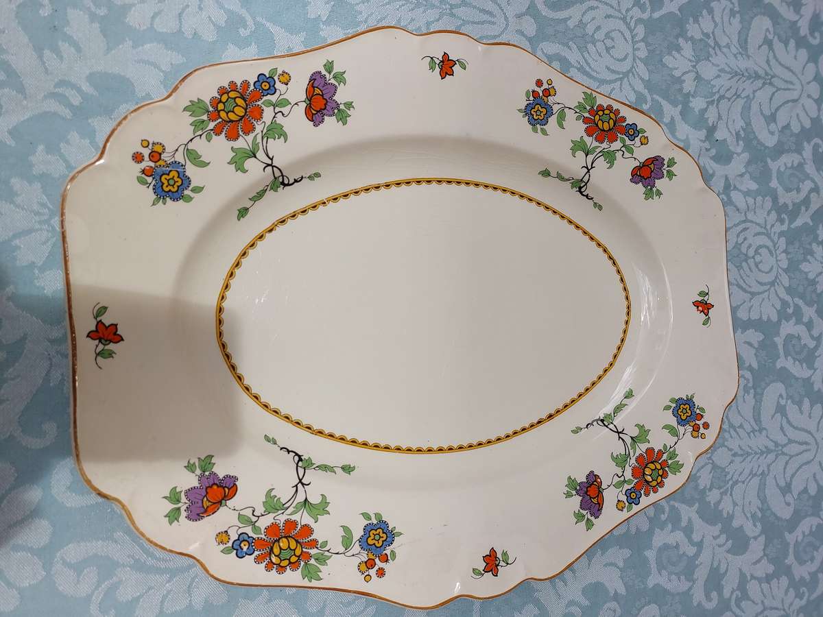 A RARE JOHN MADDOCK & SONS LTD MAD IN ENGLAND REGD SHAPE PLATTER