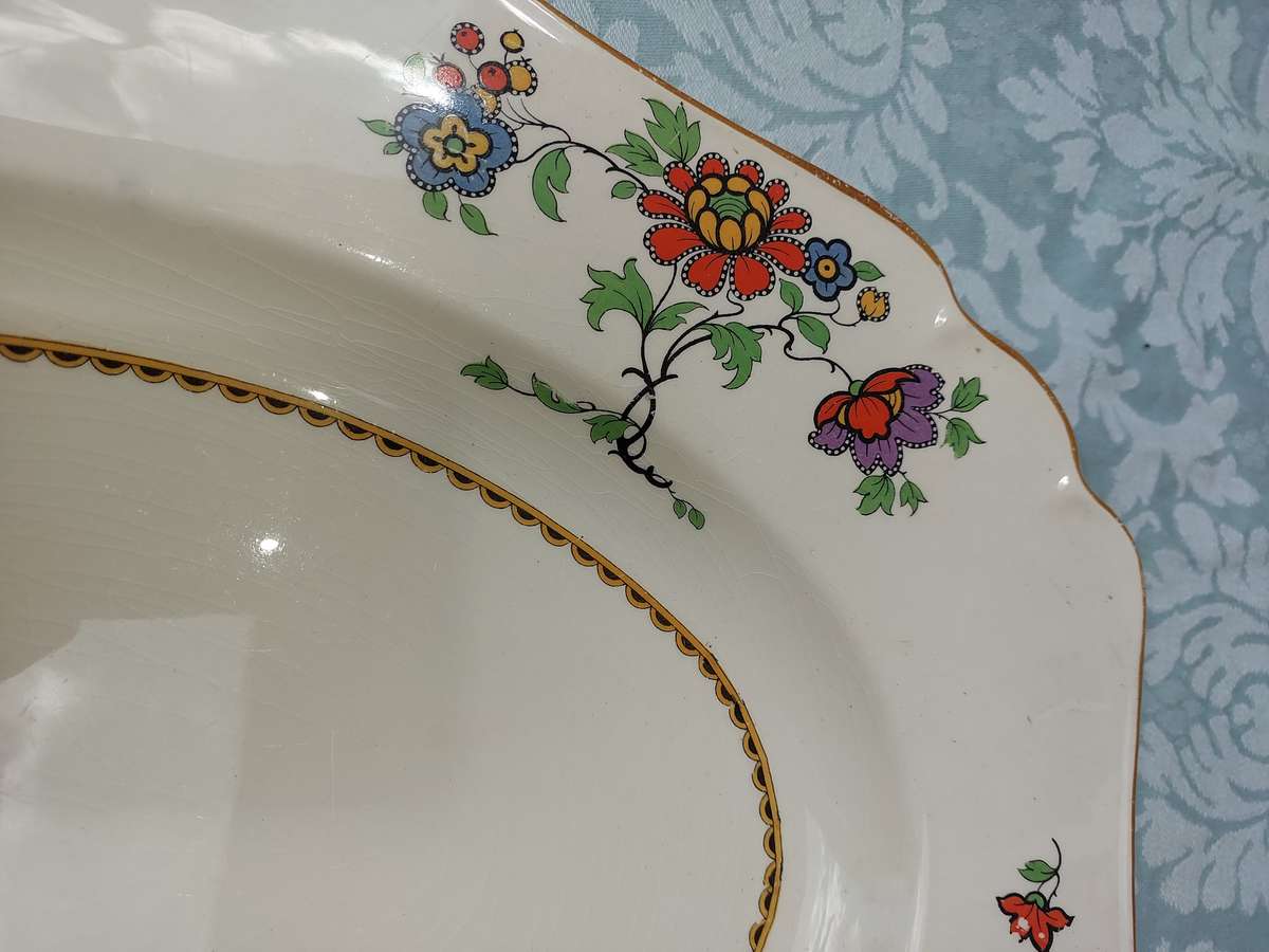 A RARE JOHN MADDOCK & SONS LTD MAD IN ENGLAND REGD SHAPE PLATTER