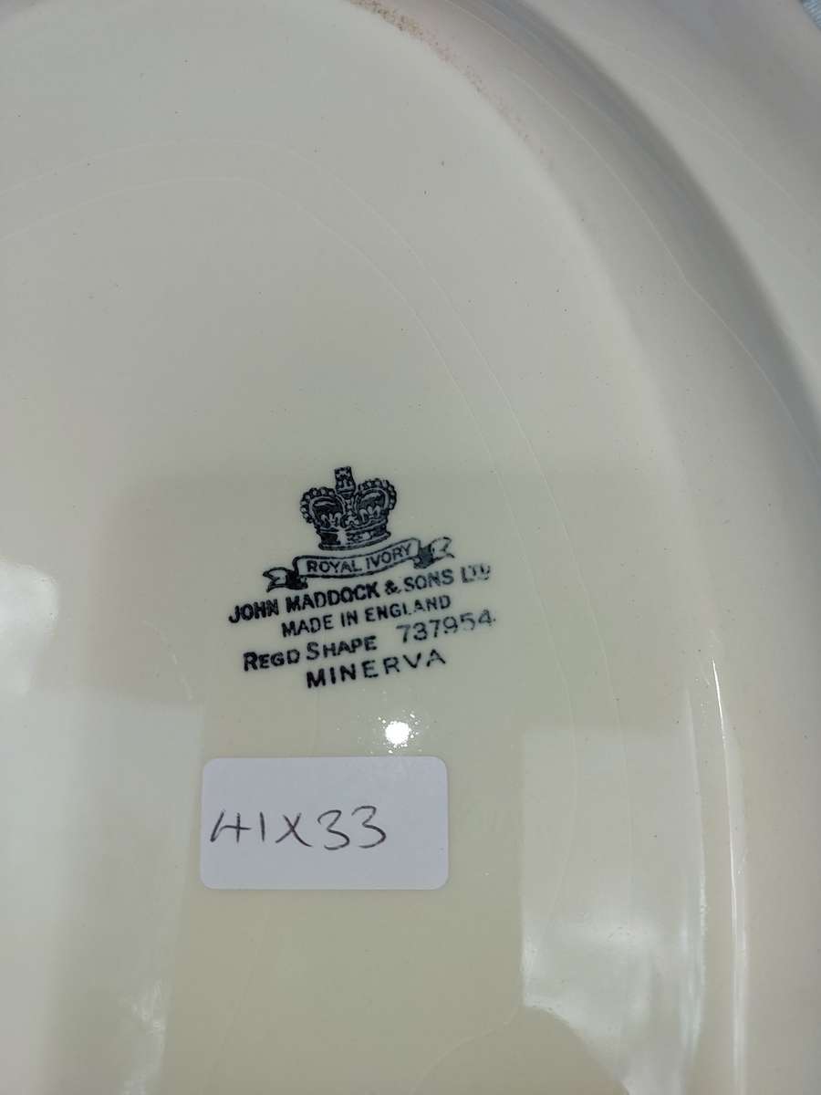 A RARE JOHN MADDOCK & SONS LTD MAD IN ENGLAND REGD SHAPE PLATTER