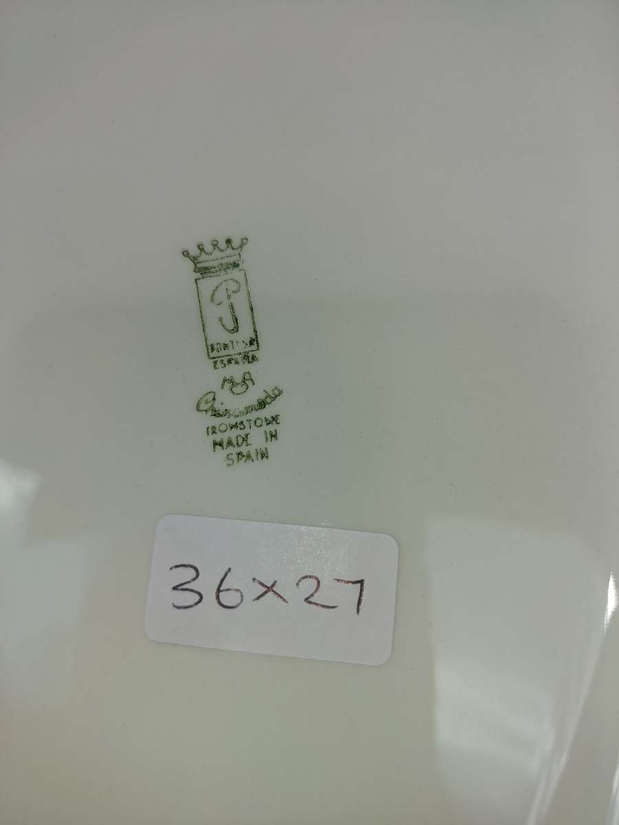 A CHINAMADA IRON STONE WITH FLORAL PATTERN SERVING PLATTER