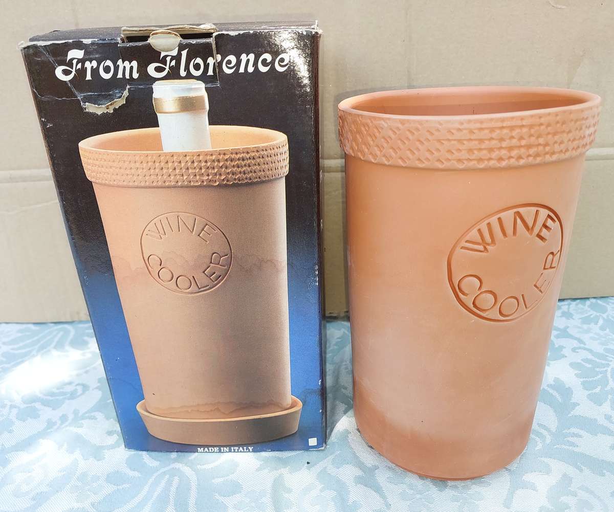 A BEAUTIFULL TERRACOTTA WINE COOLER FROM FLORENCE ITALY