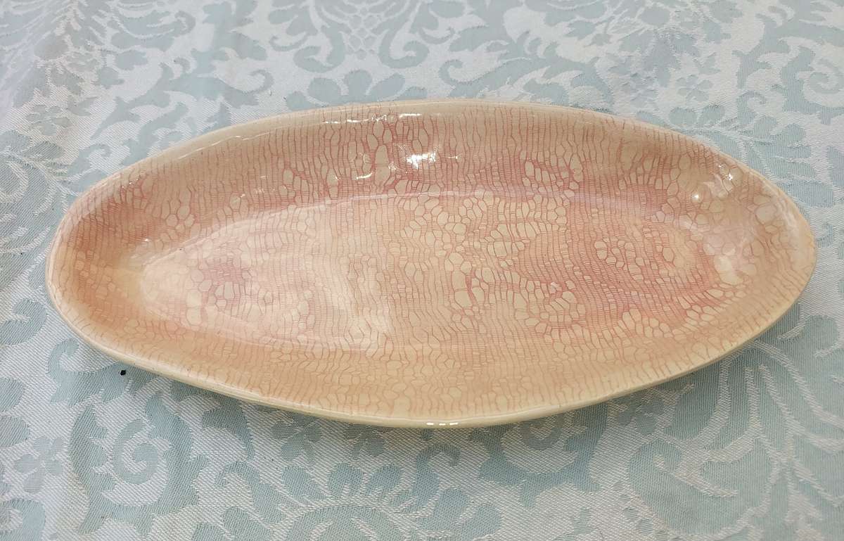 AN ART DECOR WONKI WARE POTTERY SERVING PLATTER
