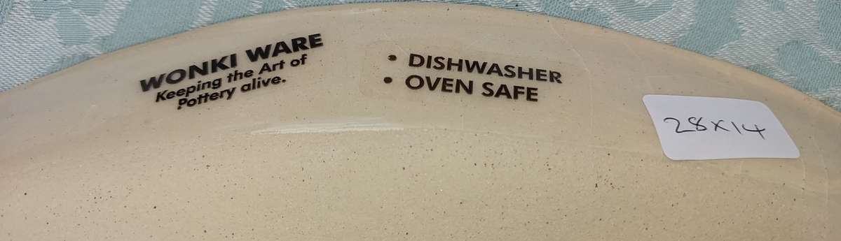 AN ART DECOR WONKI WARE POTTERY SERVING PLATTER