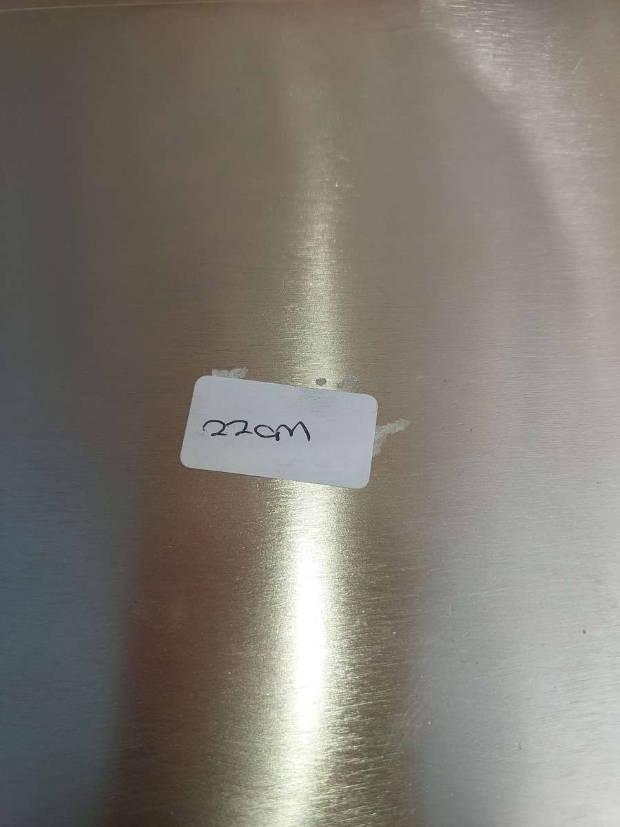 A SQUARE STAINLESS STEEL SERVING TRAY