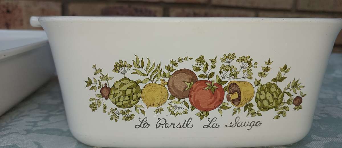 TWO VINTAGE FRENCH PORCELAIN OVEN PROOF CASSEROLE SOLD AS IS