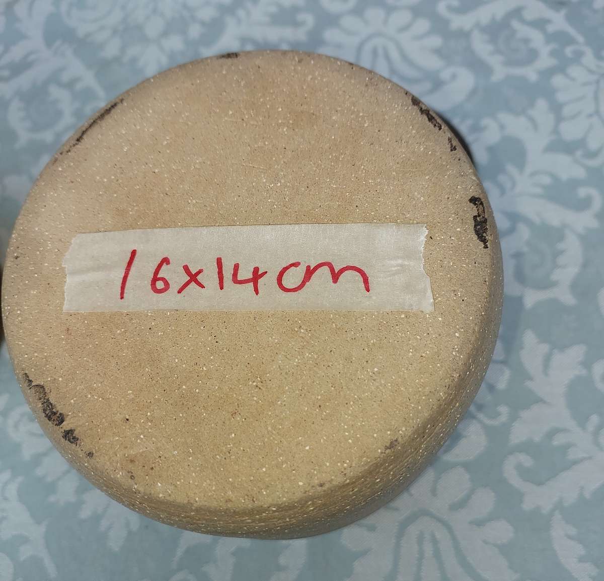 A PAIR OF STONEWARE STORAGE JARS SOLD AS IS