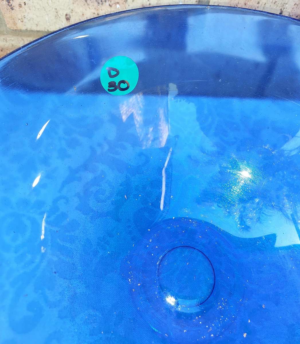 ACOLLECTION OF THREE GLASS SERVING BOWLS SOLD AS IS