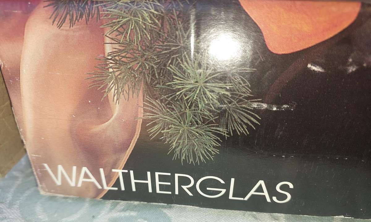 A WALTHER GLASS FRUIT BOWL SOLD AS IS