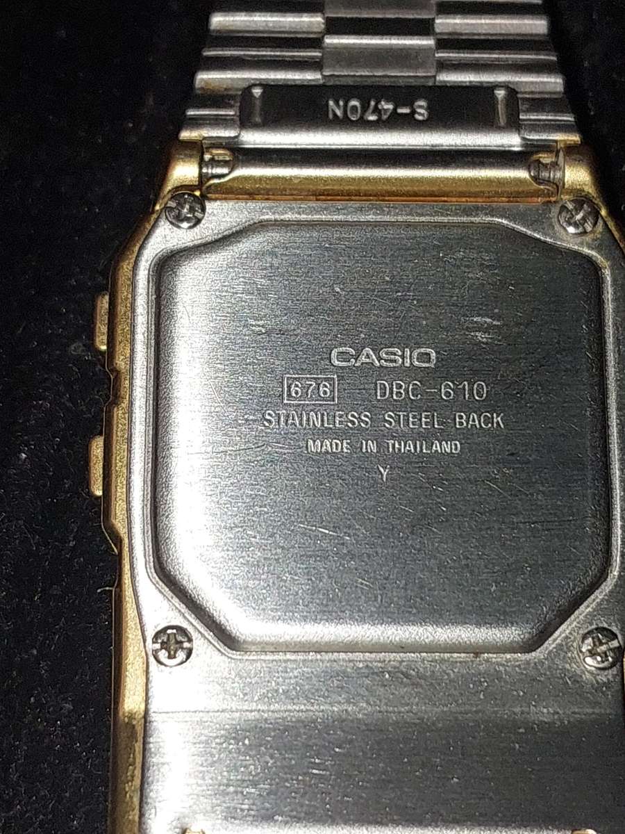 Vintage Gold Plated Casio Databank Telememo and Schedule Calculator Watch - Working
