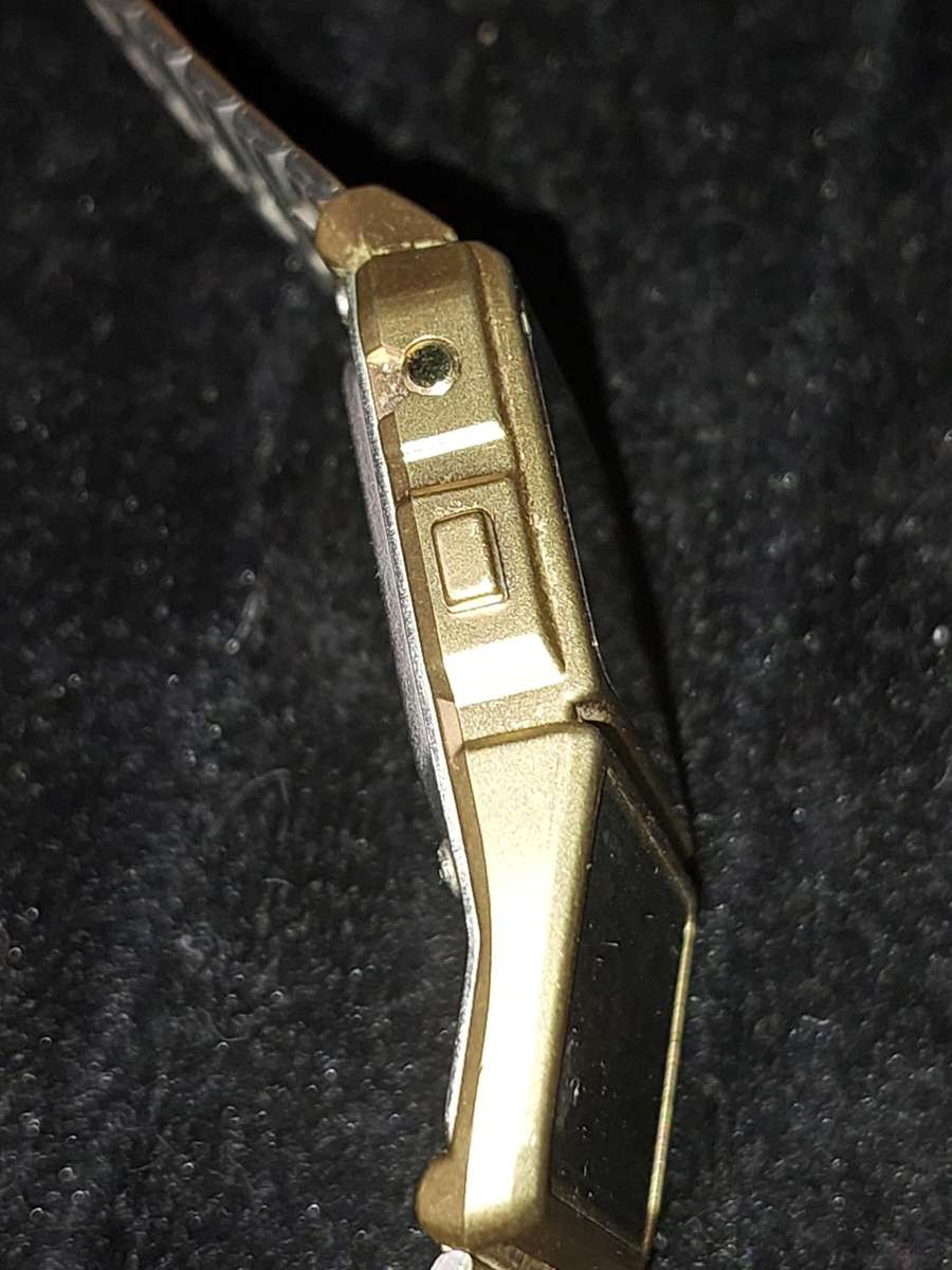 Vintage Gold Plated Casio Databank Telememo and Schedule Calculator Watch - Working