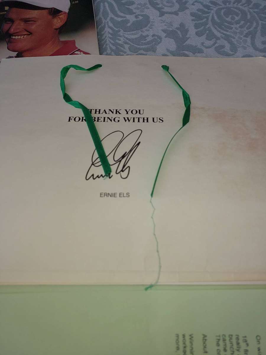 AN ENTIRE COLLECTION ERNIE ELS GOLFING LEGEND MEMORABILIA SOLD AS IS