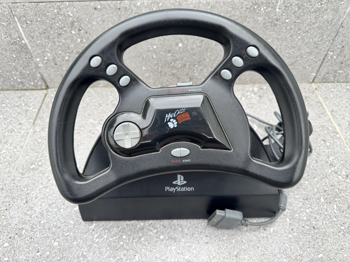 Mad Catz Analog Steering Wheel (PS1) (Untested)