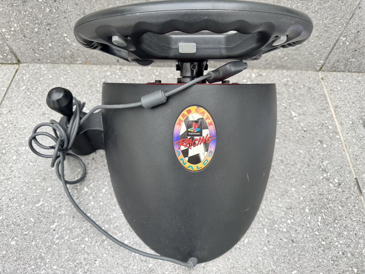 Mad Catz Analog Steering Wheel (PS1) (Untested)