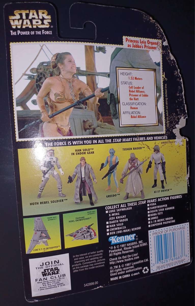 Kenner Star Wars The Power of the Force: Princess Leia Organa as Jabbas Prisoner Action Figure 1997